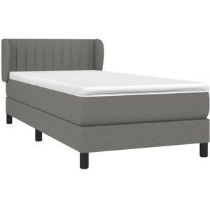 Vidaxl - Boxspringbett mit Matratze Dunkelgrau 90x190 cm Stoff