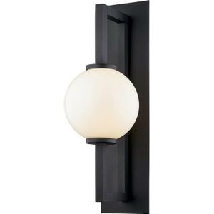 Hudson Valley Lighting - Darwin 1 Wandleuchte Struktur Schwarz, Glas, IP44