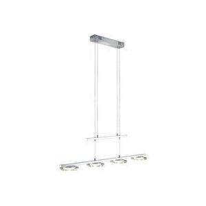 Trio - 18 Watt led Pendel Decken Hänge Lampe Glas Chrom Höhenverstellbar dimmbar 327710406