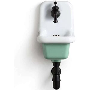 Glasierte Keramik-Schulspüle – 26 cm True Colors – Seegrün (Verde Acqua)