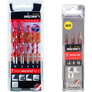 Alpen - Pack Estuches Brocas (3 Brocas Porcelanicos y 5 Multiusos)