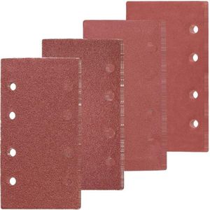 40 Blatt Schleifpapier - 93 x 185 mm - 8 Löcher - Aluminiumoxid - 60/80/120/240 - Zum Schleifen, Polieren, für Holz und Lackieren