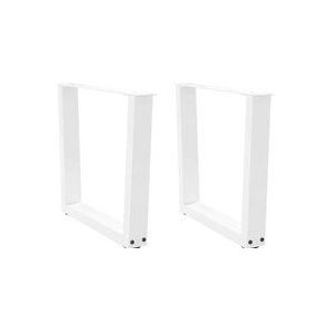 Esstisch Beine V-Form 2 Stück Weiß 60x(42-43,3) cm Stahl Vidaxl