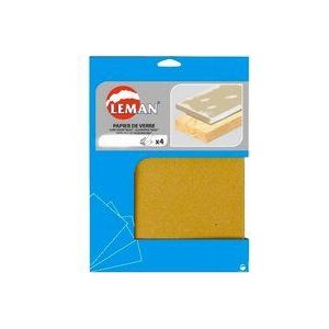 Leman - Packung mit 4 Schleifpapierblättern 40 Gramm 230 x 280 mm