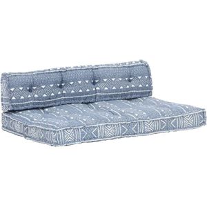 Vidaxl - Palettensofa-Auflage Indigo Stoff Patchwork