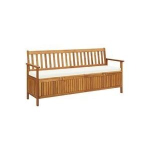 Sitzbank mit Stauraum und Sitzpolster 170 cm Massivholz Akazie Vidaxl