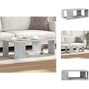 Couchtisch Betongrau 89,5x48x30 cm Holzwerkstoff - Couchtisch - Wohnzimmerschreibtisch - Beistelltisch - Holzmöbel - Grau