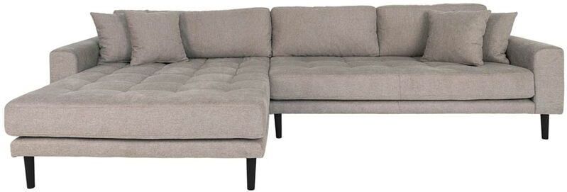 Ebuy24 - Lido Sofa Chaiselongsofa links gewendet 4 Kissen braun.