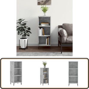 Vidaxl - Sideboard Betongrau 34,5x32,5x90 cm Holzwerkstoff - Sideboard - Wohnzimmertisch - Holzmöbel - Grau - Regal