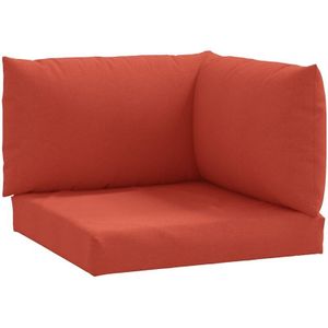 Palettenkissen 3-tlg. Melange Rot Stoff Vidaxl