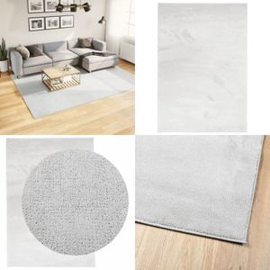 Vidaxl - Teppich oviedo Kurzflor Grau 200x280 cm - Kuscheldecke - Kurzflorteppich - Wohnraumteppich - Grauer Teppich - Teppich Grau - Home & Living
