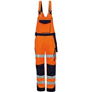 Herren Warnschutz-Kontrast-Latzhose VWTC115 Gr. 94 orange/marine - Vizwell