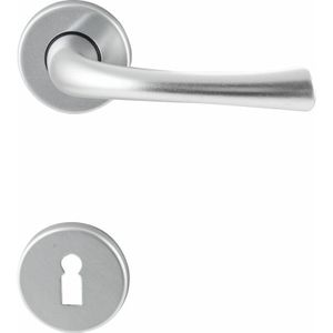 Drückergarnitur florenz - auf Rosette bb, 38 - 42, Aluminium silber eloxiert