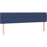 Kopfteile 2 Stk. Blau 90x7x78/88 cm Stoff Vidaxl