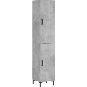 Highboard Betongrau 34,5x34x180 cm Holzwerkstoff Vidaxl