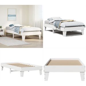 Massivholzbett ohne Matratze Weiß 75x190 cm Kiefernholz - Vidaxl