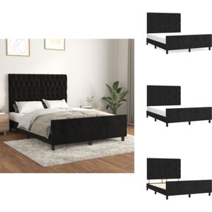 Vidaxl - Bettgestell ohne Matratze Schwarz 140x200 cm Samt - Samtsofa - Doppelbett - Boxspringbetten - Hochbett - Lattenrost