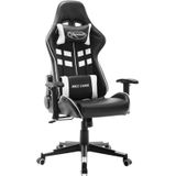 Gaming-Stuhl Schwarz und Weiß Kunstleder Vidaxl