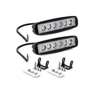 STK LED-Arbeitsscheinwerfer 15 cm 6'' 18 W LED-Flutlicht 12 V 24 V Wasserdicht IP67 Spot LED Bar LED-Nebelscheinwerfer für 4x4 Auto LKW Traktor SUV