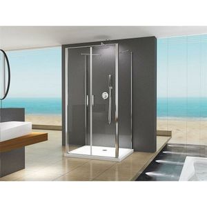 Buylando - Nora 80x80x80 cm h: 195 cm u Form Duschkabine Klarglas inkl. Tasse