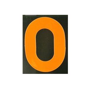 Reflektierender Klebebuchstabe o orange o Klebebuchstaben & Zahlen - Conacord