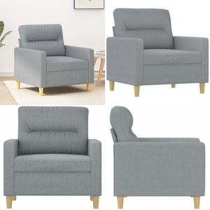 Vidaxl - Sofasessel Hellgrau 60 cm Stoff - Sofasetz - Couchtisch - Wohnzimmersofa - Grau Sofa - Lounge Chair - Home & Living