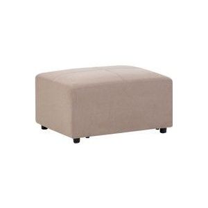 Ottomane Hellbeige aus Stoff Rechteckig Modern Wohnzimmermöbel Hocker für Sofa Modulteil