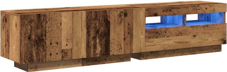 Vidaxl - TV-Schrank mit LED-Leuchten Altholz-Optik 180x35x40 cm