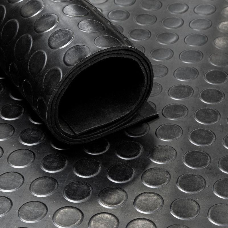 Rubbermat op rol - Noppen 3 mm - Breedte 100 cm -Rubber loper - Per Strekkende Meter