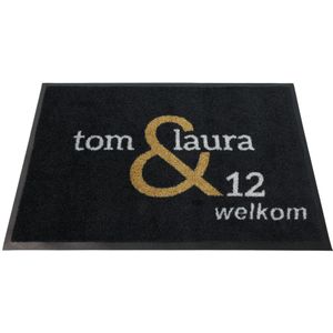 Gepersonaliseerde deurmat - Welkom deurmat met 2 namen