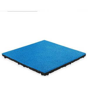 Rubber tegel met EPDM toplaag - 50 x 50 cm - 45 mm - Licht blauw (RAL
