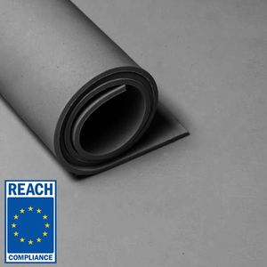 Rubberplaat REACH conform - NR (Para) - Dikte 2 mm - Breedte 140 cm -