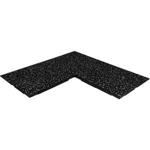 Hoekstuk rubber rand sportvloer &#039;FIFTEEN&#039; - 50x50 cm - 20 mm