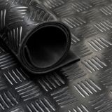 Rubber loper / rubbermat op rol Traanplaat 3mm - Breedte 120 cm