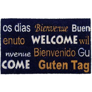 Kokosmat Welcome - Bienvenue - Bienvenido - Guten Tag - Deurmat 40x60 cm