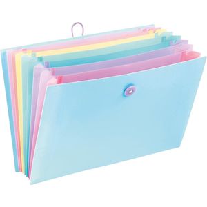 Viquel Rainbow Pastel voorordner, liggend model met 8 vakken