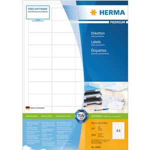 Etiket HERMA 4608 48.3x25.4mm premium wit 8800stuks