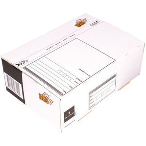 Postpakketbox 3 CleverPack 240x170x80mm wit 25stuks