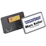 Badge Durable clip card met magneet 40x75mm