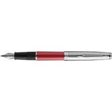 Waterman vulpen Embleme Red Chrome Trim met fijne punt