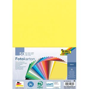 Folia gekleurd fotopapier, ft A4, pak van 50 vel in 25 geassorteerde kleuren