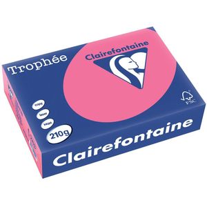 Clairefontaine Trophée Intens, gekleurd papier, A4, 210 g, 250 vel, fuchsia