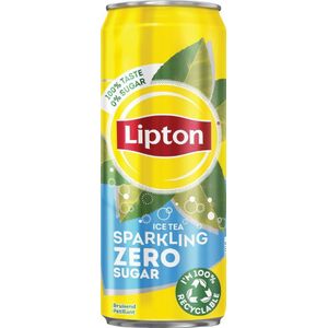 Lipton Ice Tea Zero frisdrank, sleek blik van 33 cl, pak van 24 stuks