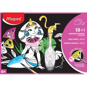 Maped magisch papier om te schilderen, ft A4, pak van 10 vel + 1 penseel