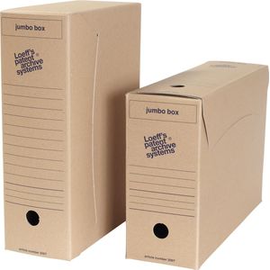 Loeff's archiefdoos Jumbo box, massief karton, bruin, pak van 8 stuks