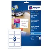 Visitekaart Avery C32028-10 85x54mm 250gr glans 80stuks