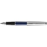 Waterman vulpen Embleme Blue Chrome Trim met medium punt