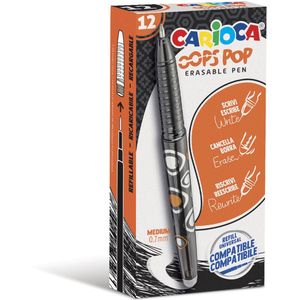 Carioca gelroller Oops Pop, medium, uitwisbaar, doos van 12 stuks, zwart