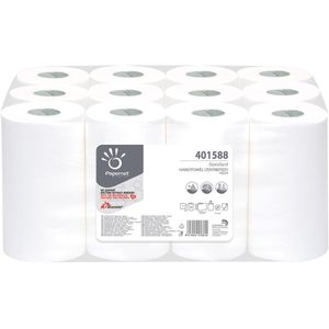 Papernet papieren handdoeken Standard, centerfeed, 1-laags, 117 meter, pak van 12 stuks