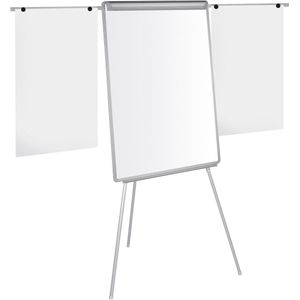 Pergamy magnetisch flipchart met papierklem en 2 uitschuifbare armen ft 107 x 75cm